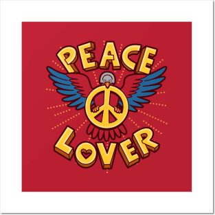 Peace Lover Anti-War Dove Cute Doodle Meme Posters and Art